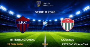 Internacional x Cosmos • 27/06/2026 • 11:00 • Estadio Vila Nova